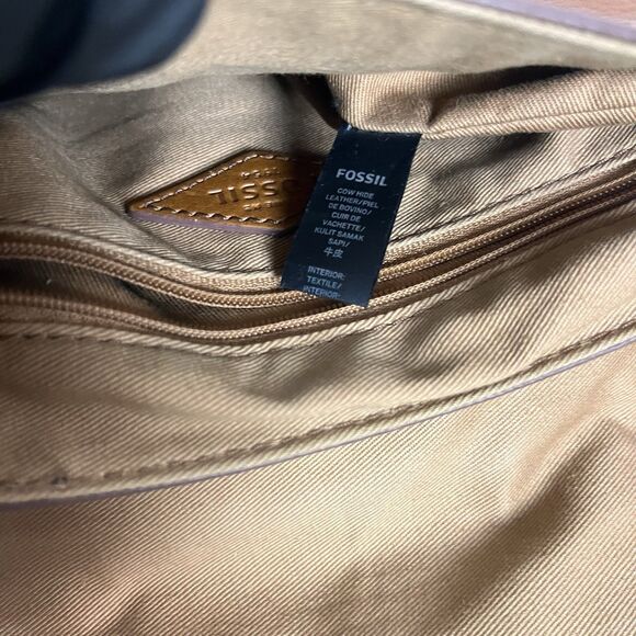 Vtg Fossil Mini Saddle Bag Handbag Purse Messenger Bag Crossbody Mail Small - Picture 6 of 12